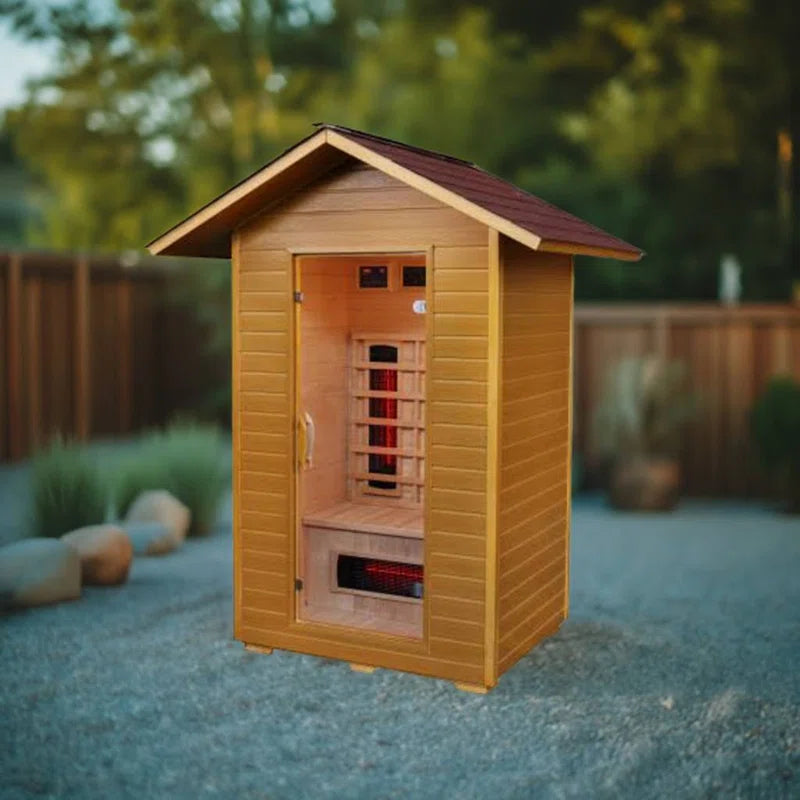 2 - Person Bluetooth Compatible FAR Infrared Sauna in Hemlock