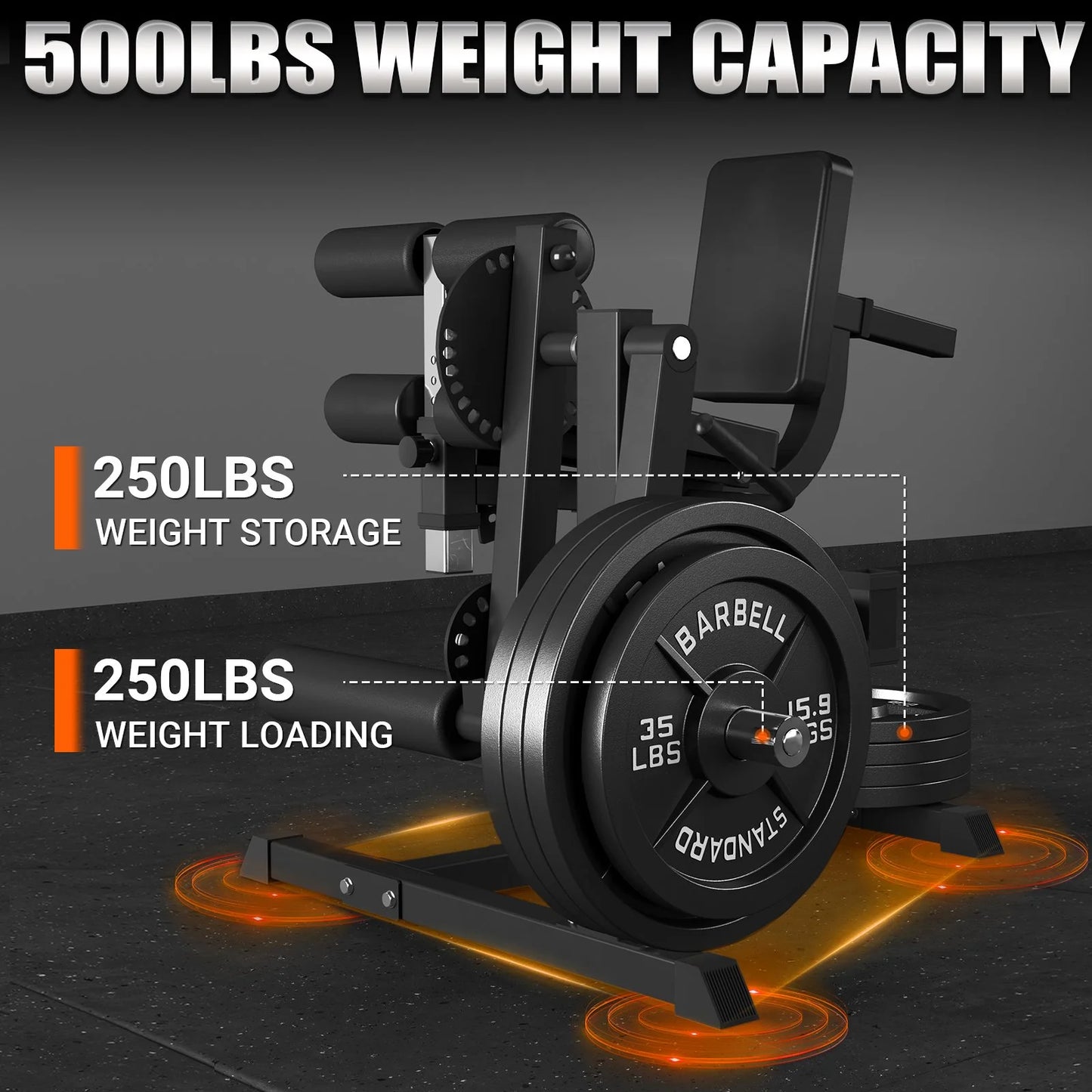 Adjustable Plate Loadedleg Extension & Curl Machine, Adjustable Plate Loaded, Black