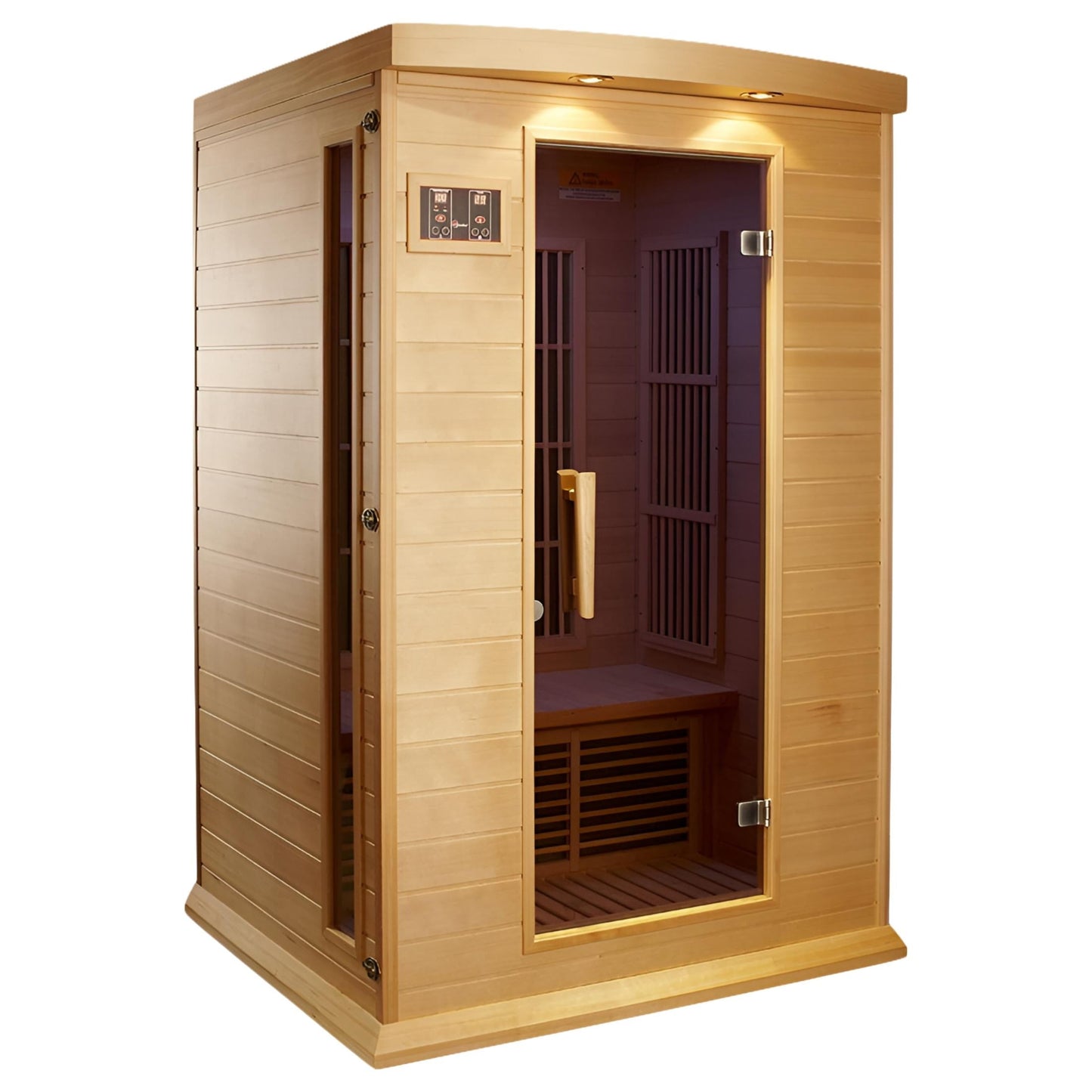 Toulouse 2 Person Infrared Sauna W/Speakers, Canadian Hemlock