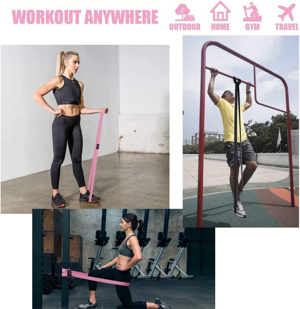 Fabric Long Resistance Bands Set - Full Body Workout Bands Resistance for Women Pull up Assistance Bands for Weight Training,Resistance Training, Physical Therapy,Home Workouts 1