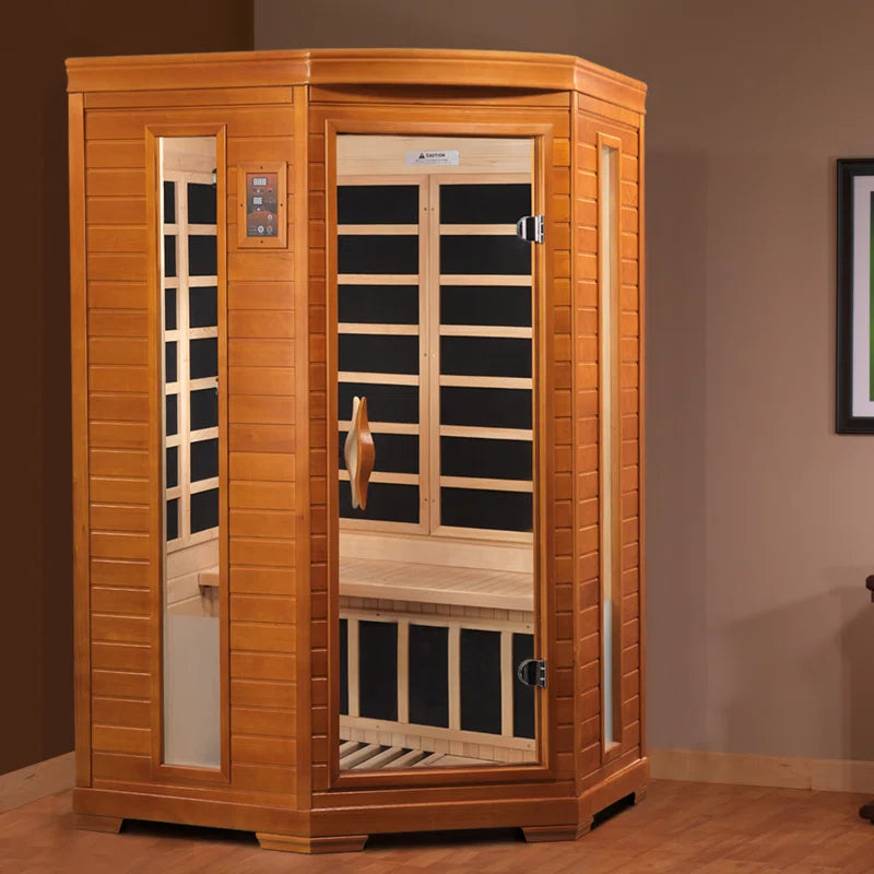 2 - Person Bluetooth Compatible FAR Infrared Sauna in Hemlock