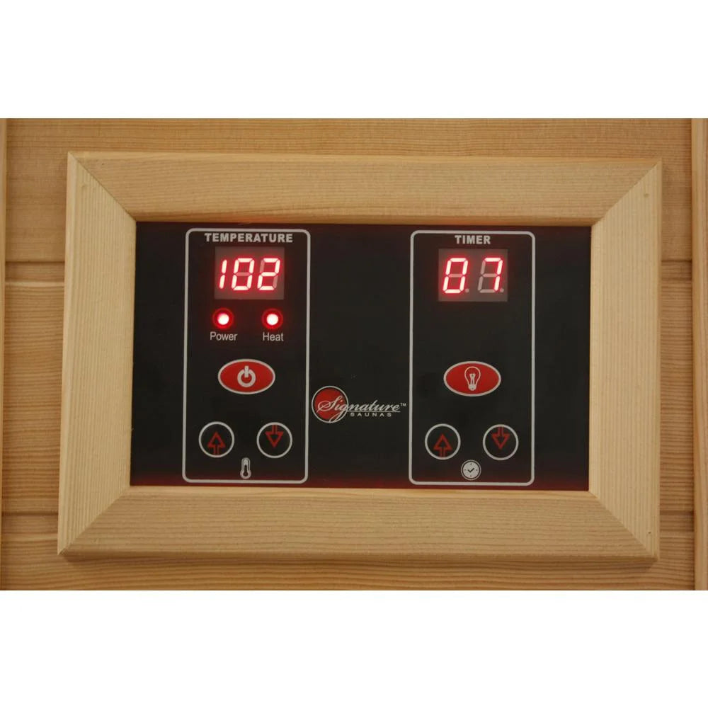 3 Person FAR IR Carbon Corner Sauna-Color:Red Cedar