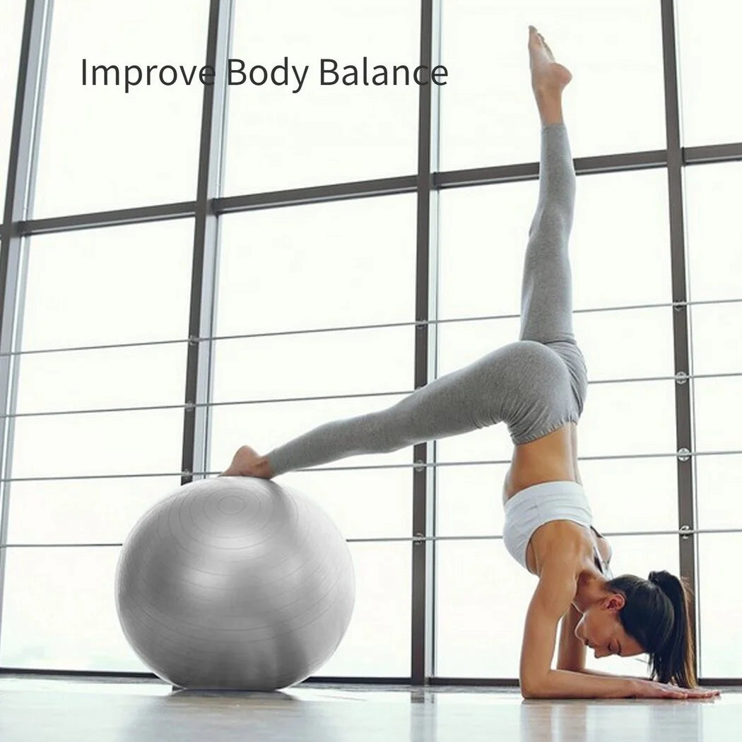 Cardio Drumming Equipment Set, Fitness Balance Ball with Pump & 3.2Oz Sticks, Aerobic Exercise Ball for Workouts, Stability, Pilates, Yoga, Pregnancy Gymnastics