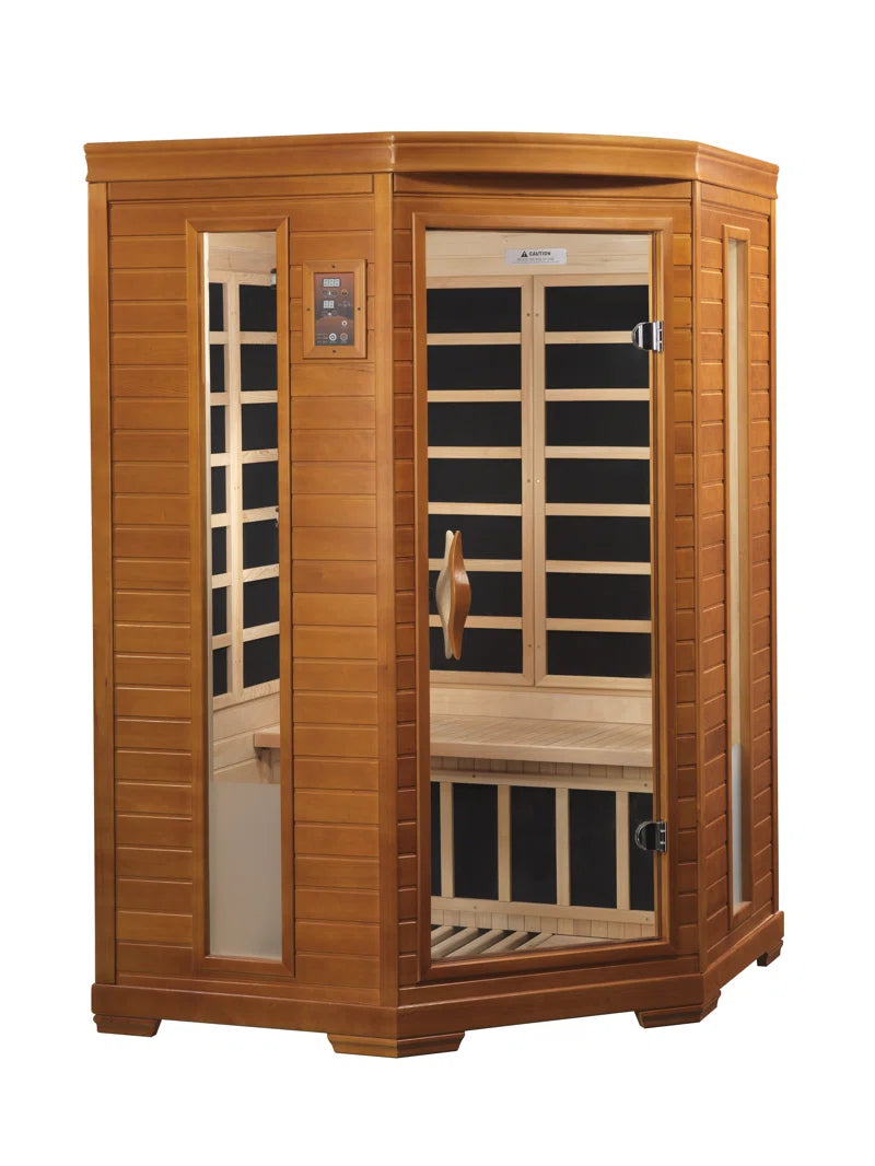 2 - Person Bluetooth Compatible FAR Infrared Sauna in Hemlock