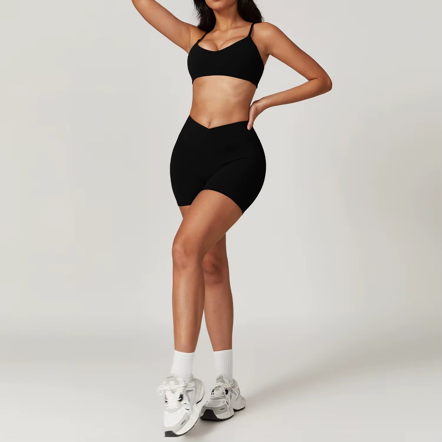 Women'S 2PCS Gym Yoga Suit Tight Fitting Sports Set Workout Breathable T Shirts Bra Short Sleeve Crop Top Bell-Bottoms Leggings