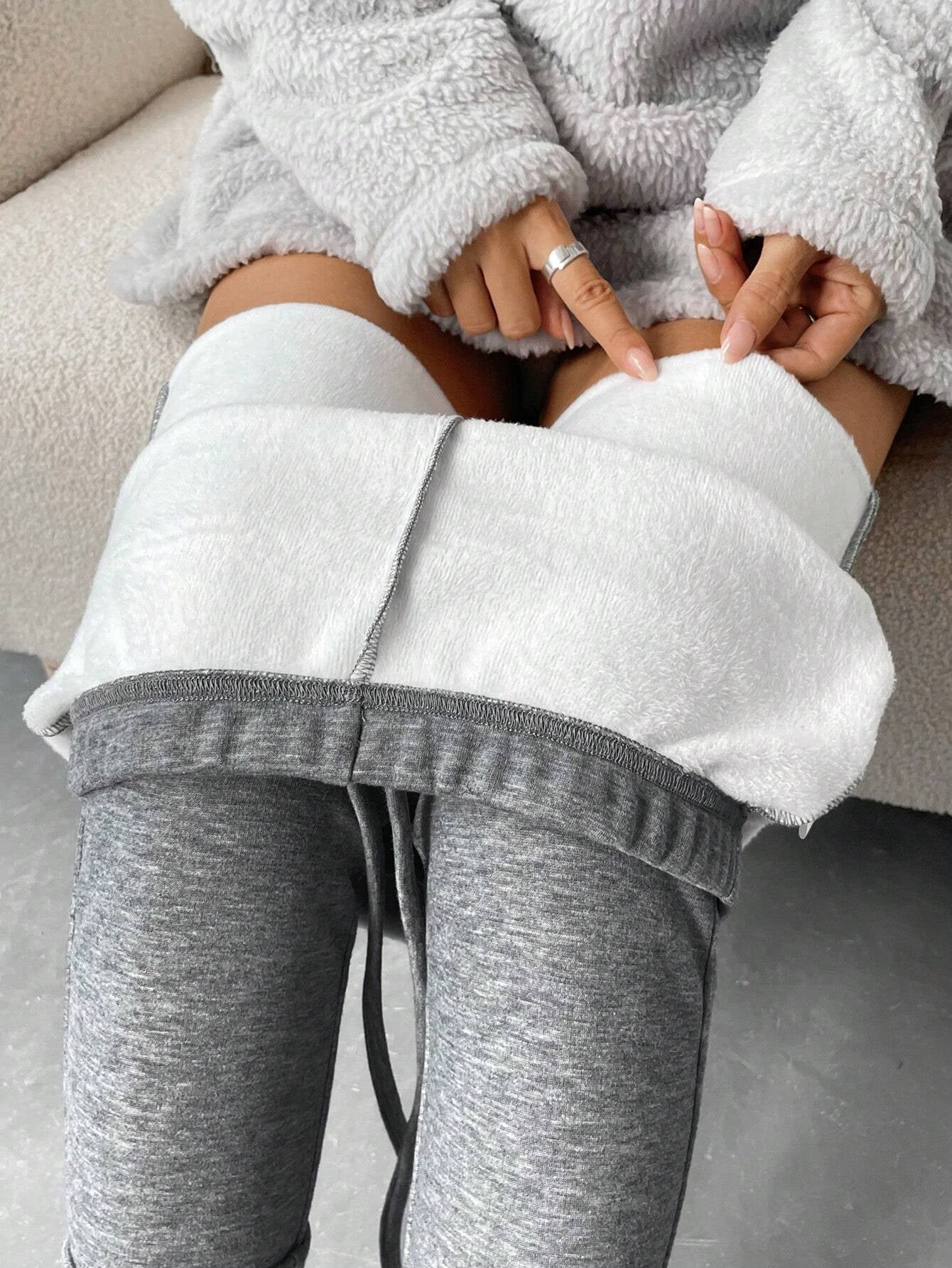 SHEIN Chicease Knot Front Thermal Lined Leggings