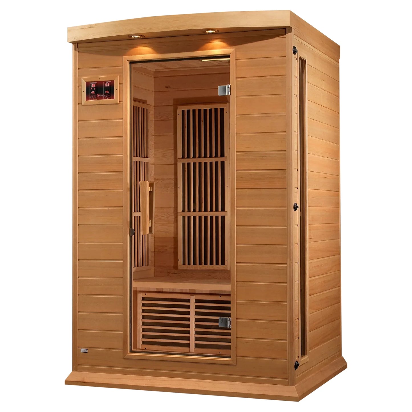 Toulouse 2 Person Infrared Sauna W/Speakers, Canadian Hemlock