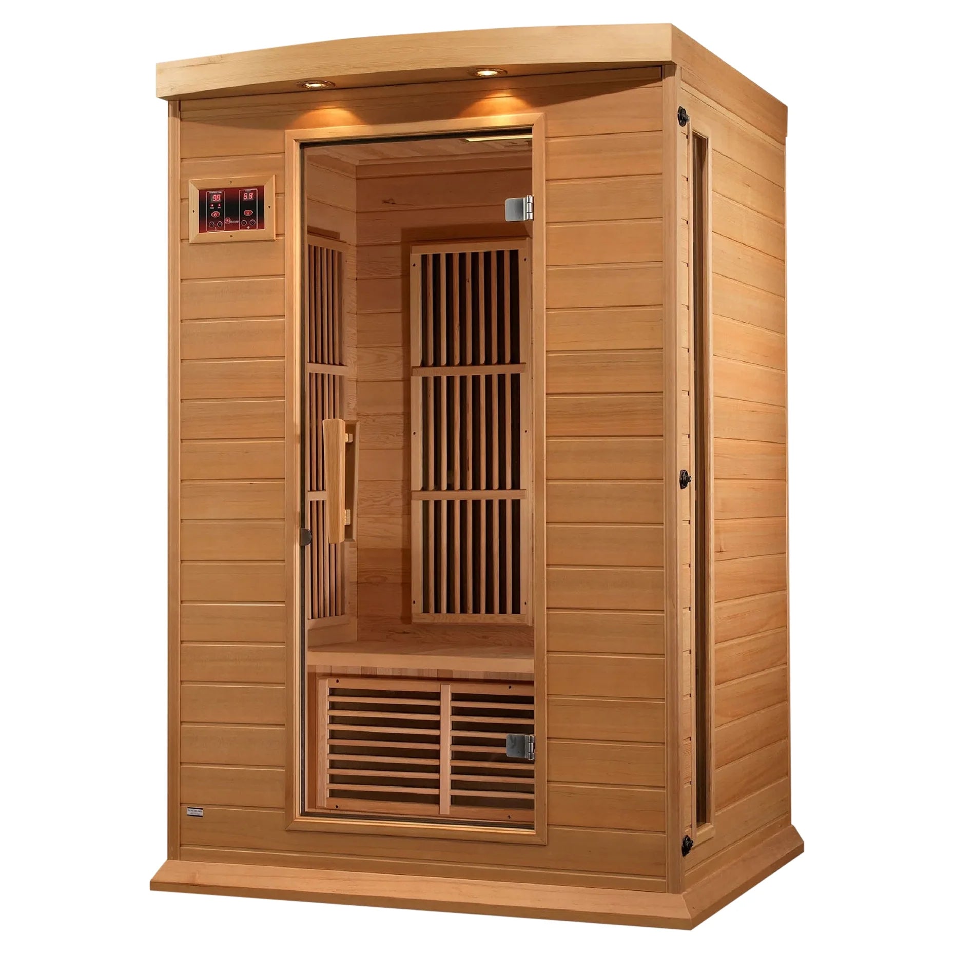 Toulouse 2 Person Infrared Sauna W/Speakers, Canadian Hemlock