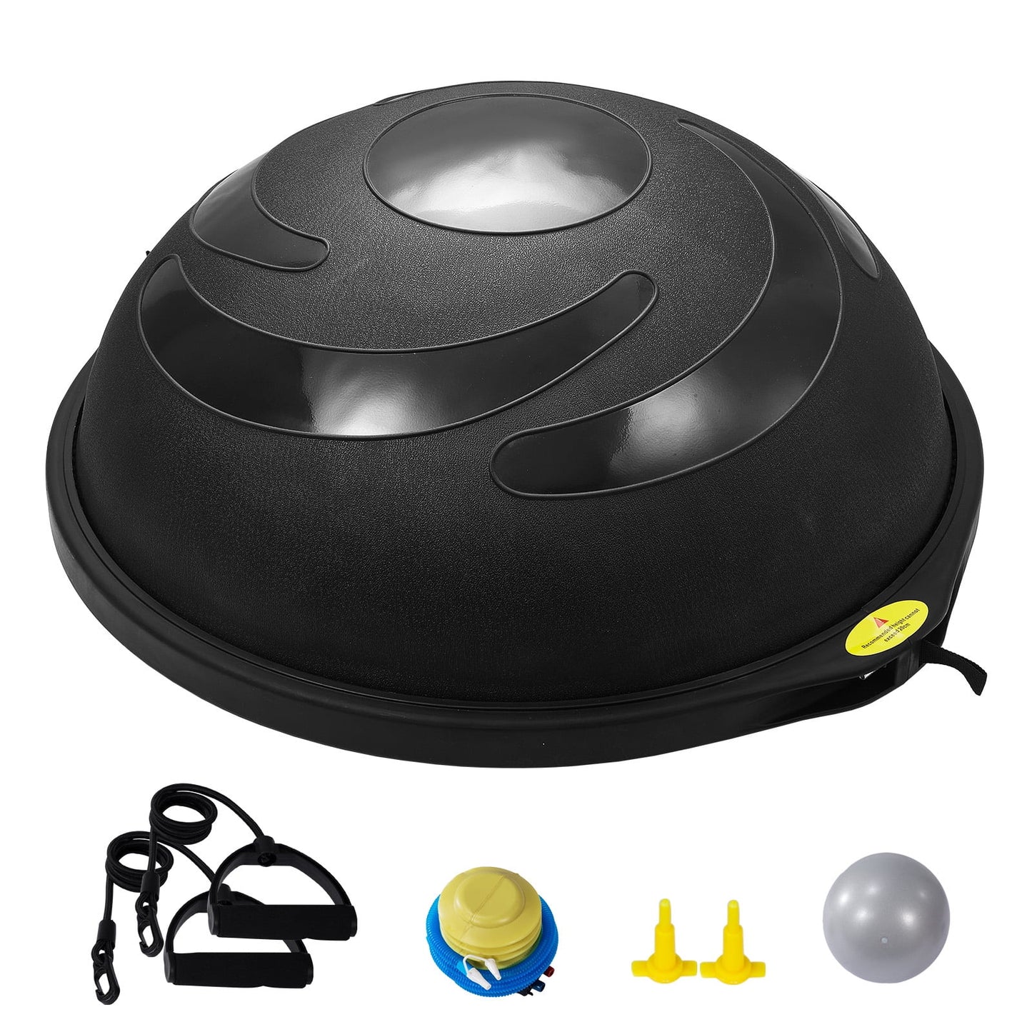 26 Inch Half Fitness Yoga Balance Ball Trainer Stability Ball Resistance Band