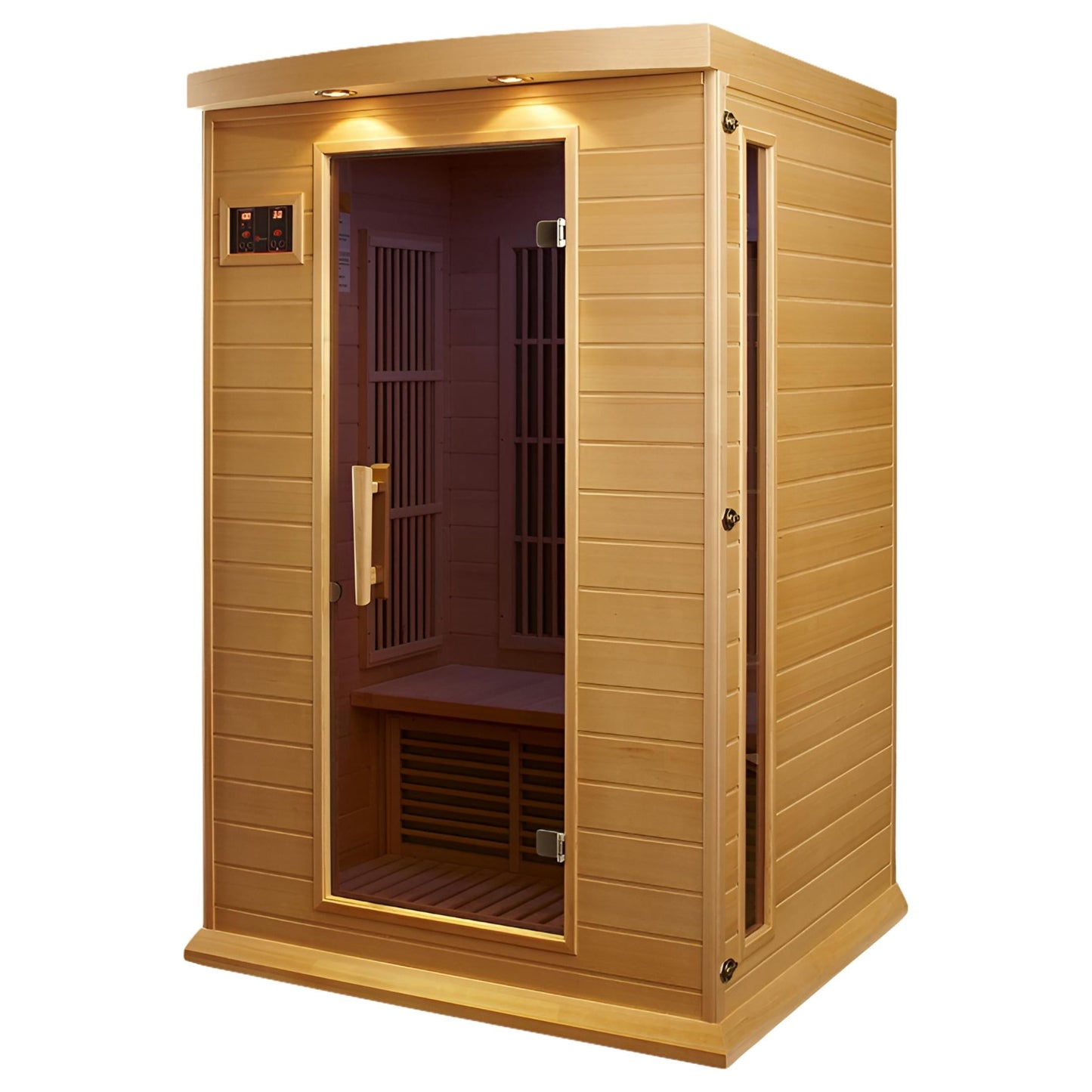 Toulouse 2 Person Infrared Sauna W/Speakers, Canadian Hemlock