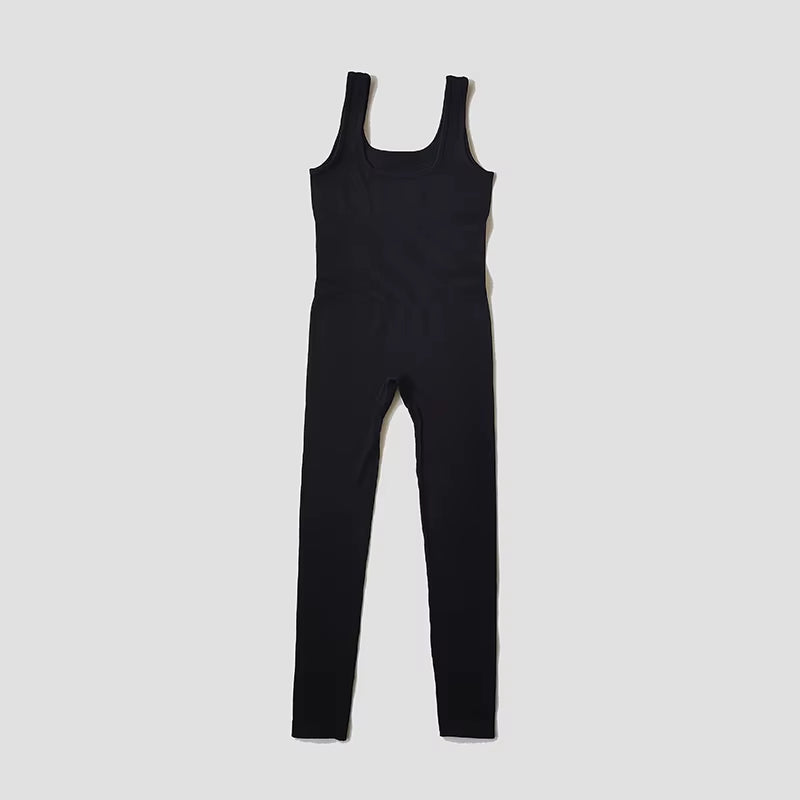 Women'S Tracksuit Yoga Set Seamless Jumpsuits Ribbed One Piece Fitness Rompers Sleeveless Sportswear Gym Set Workout Clothes