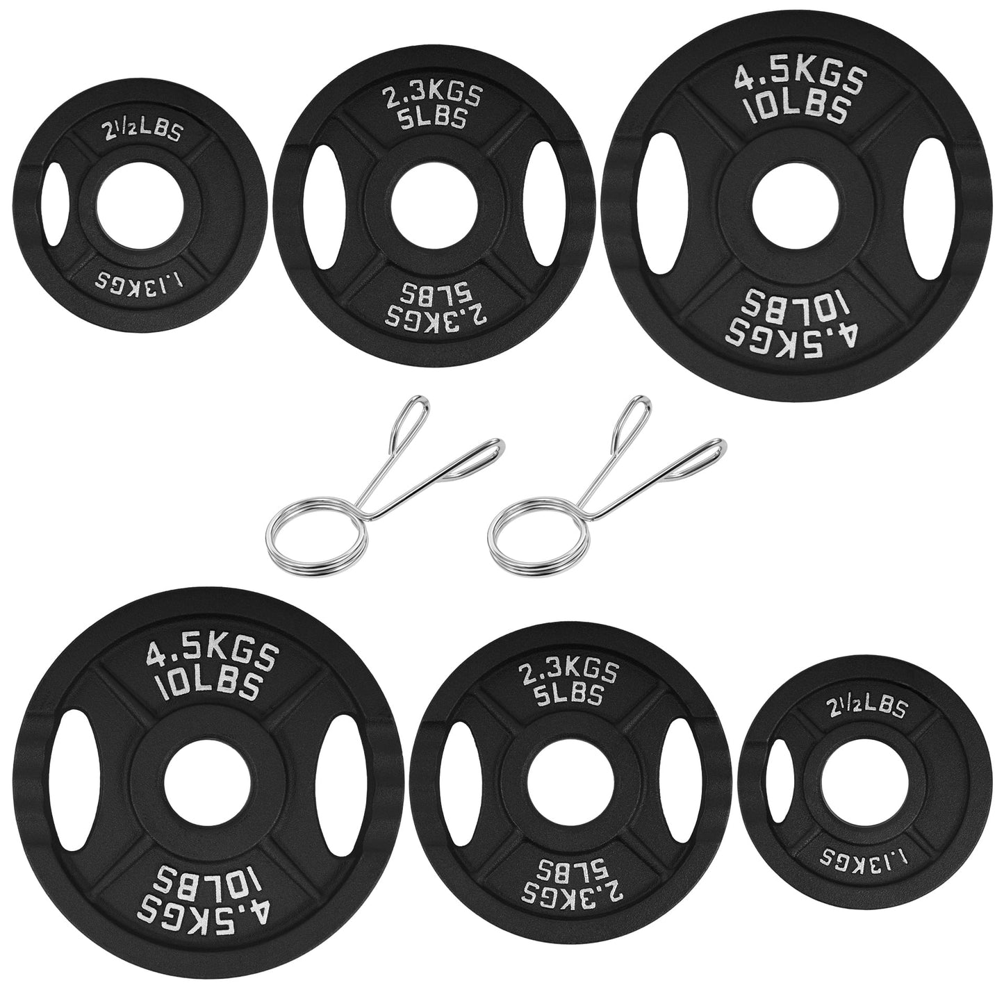 Classic Cast Iron Weight Plates for Strength Training, 2-Inch, 35-Pound, Set