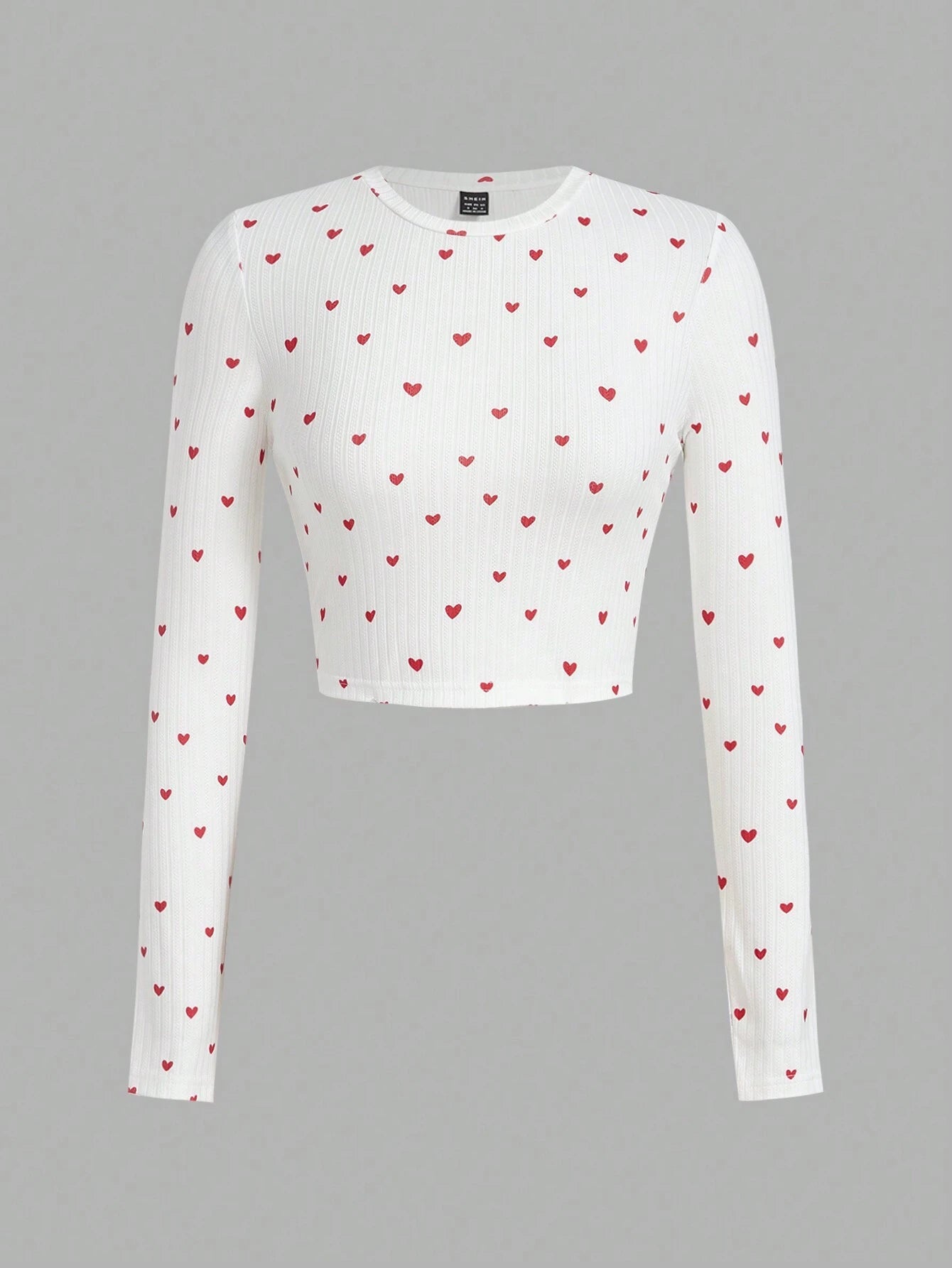 SHEIN Ezwear Multi-Pack Women Versatile Casual Simple Long Sleeve T-Shirt Valentine Day