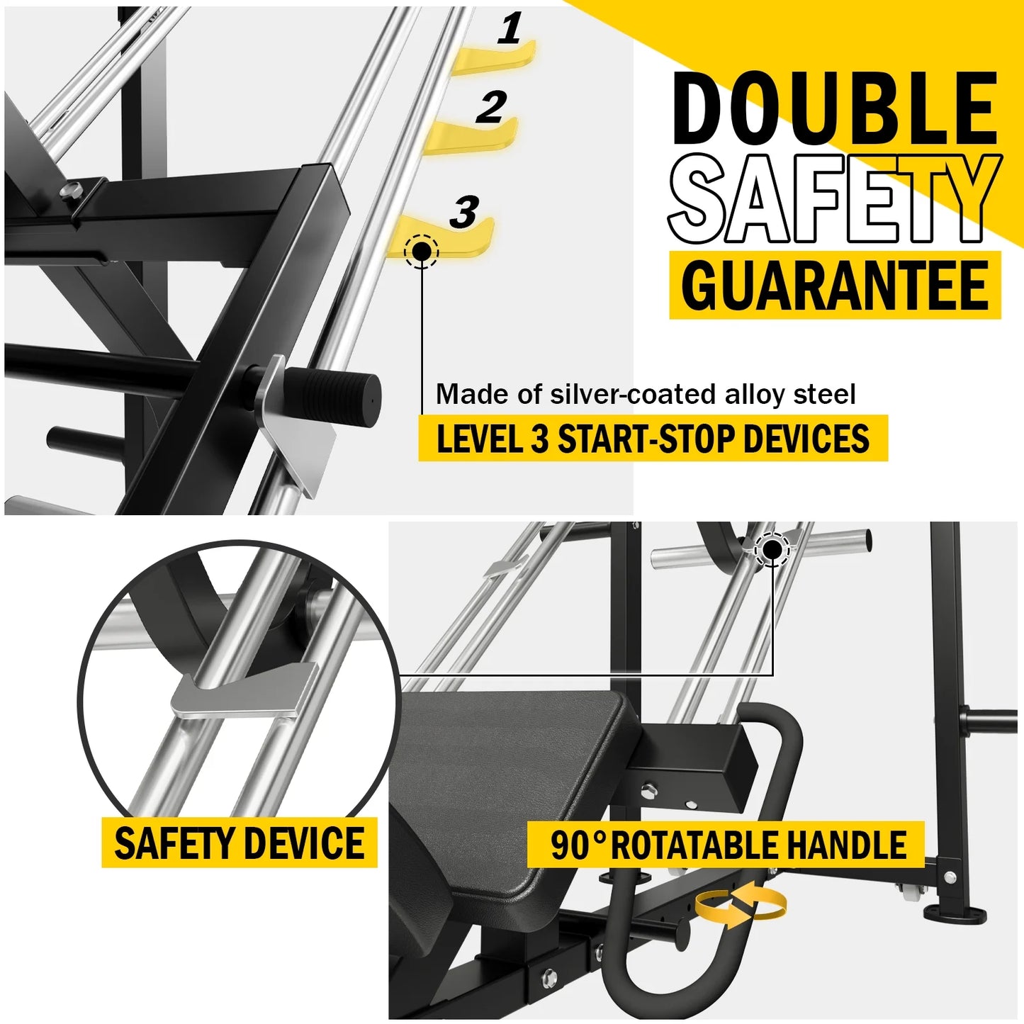 Leg Press Machine, Leg Press with 1500LBS Capacity and Double Safety Guarantee, Only Cover 14.18 Square Feet
