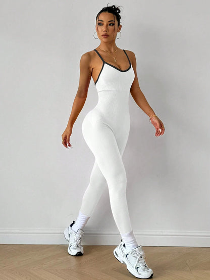Slayoga Women'S Ribbed Yoga Jumpsuit Pants