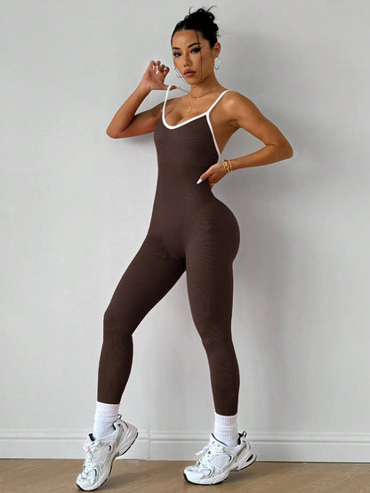 Slayoga Women'S Ribbed Yoga Jumpsuit Pants