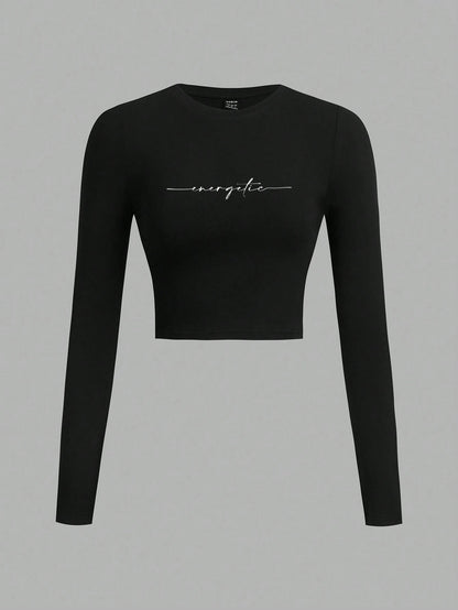 SHEIN Ezwear Multi-Pack Women Versatile Casual Simple Long Sleeve T-Shirt Valentine Day