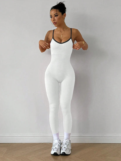 Slayoga Women'S Ribbed Yoga Jumpsuit Pants