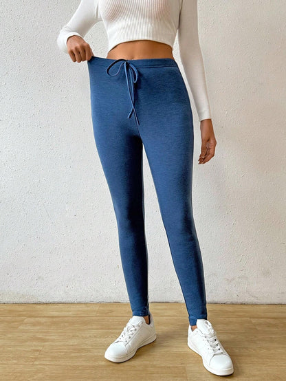 SHEIN Chicease Knot Front Thermal Lined Leggings