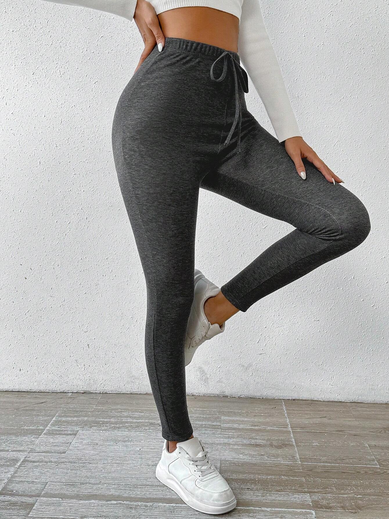 SHEIN Chicease Knot Front Thermal Lined Leggings