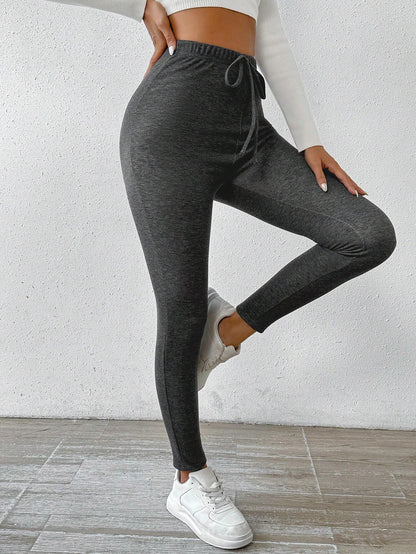 SHEIN Chicease Knot Front Thermal Lined Leggings
