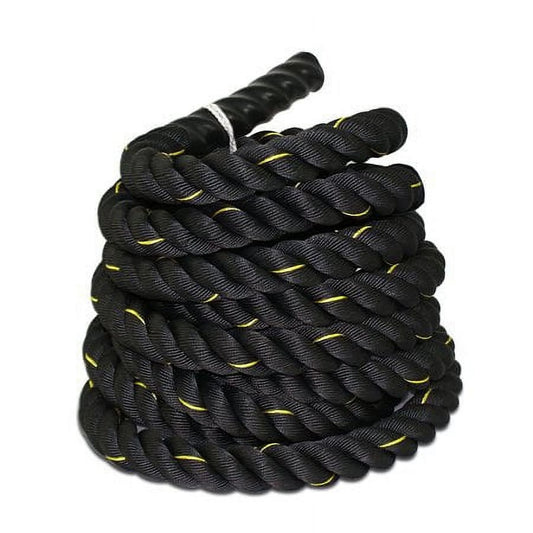 .5" Workout Strength Training Undulation Poly Dacron Battle Rope Black (40Ft)