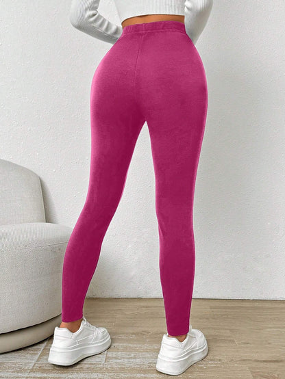 SHEIN Chicease Knot Front Thermal Lined Leggings