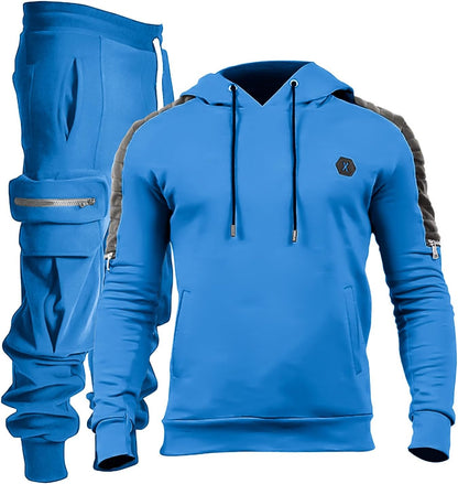 Men'S Tracksuit 2 Piece Hoodie Athletic Jogging Sweatsuits for Men Casual Sports Long Sleeve Pullover Suit Set