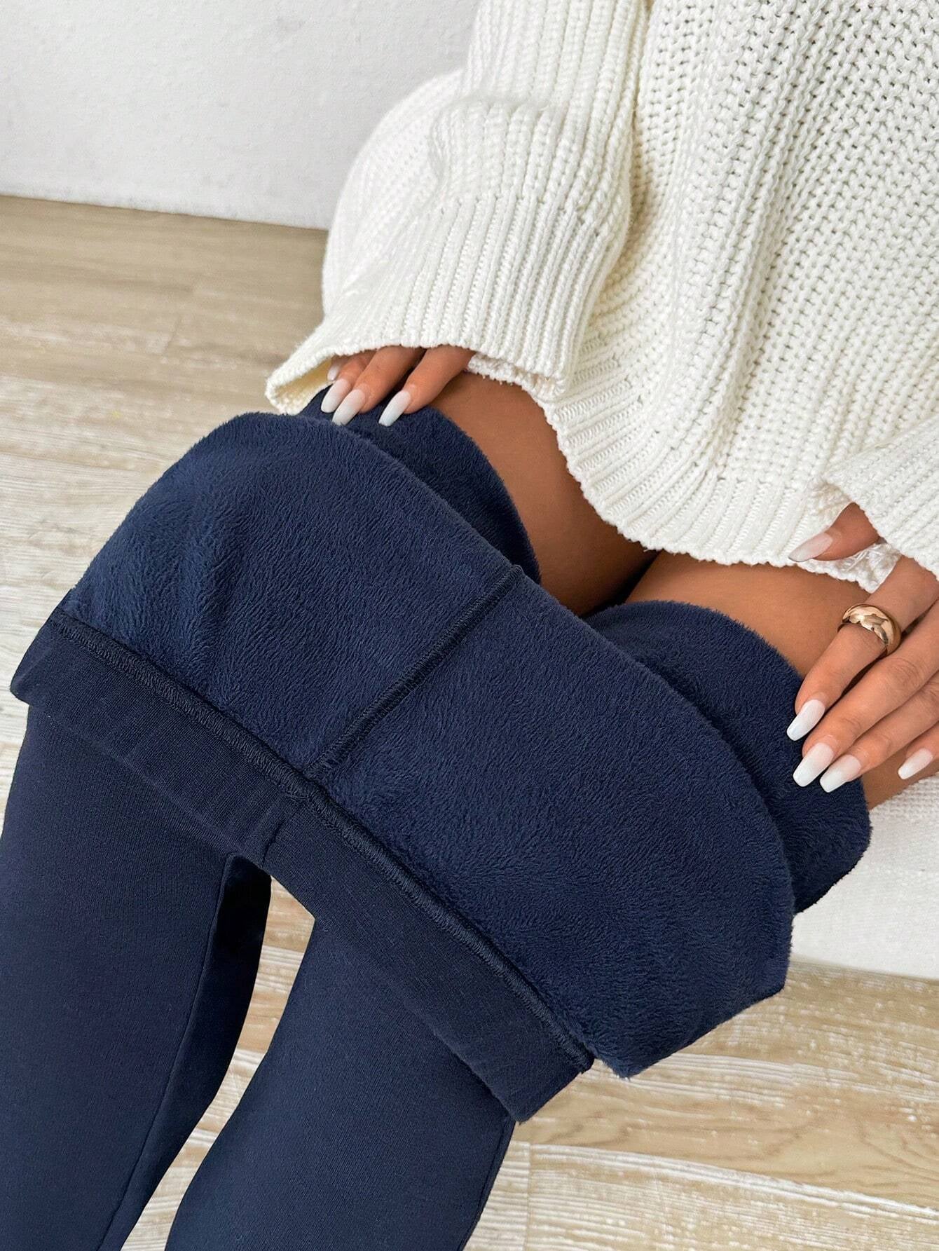 SHEIN Chicease Knot Front Thermal Lined Leggings