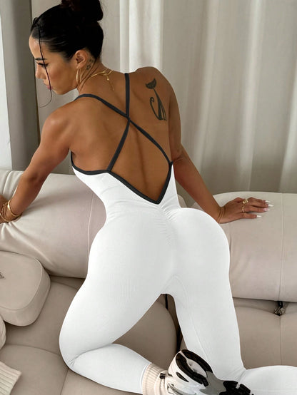 Slayoga Women'S Ribbed Yoga Jumpsuit Pants