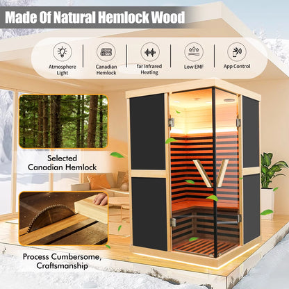 Infrared Energy Efficient Saunas 47.20 X 47.20 X 75.60 In