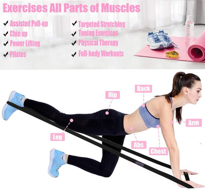Fabric Long Resistance Bands Set - Full Body Workout Bands Resistance for Women Pull up Assistance Bands for Weight Training,Resistance Training, Physical Therapy,Home Workouts 1