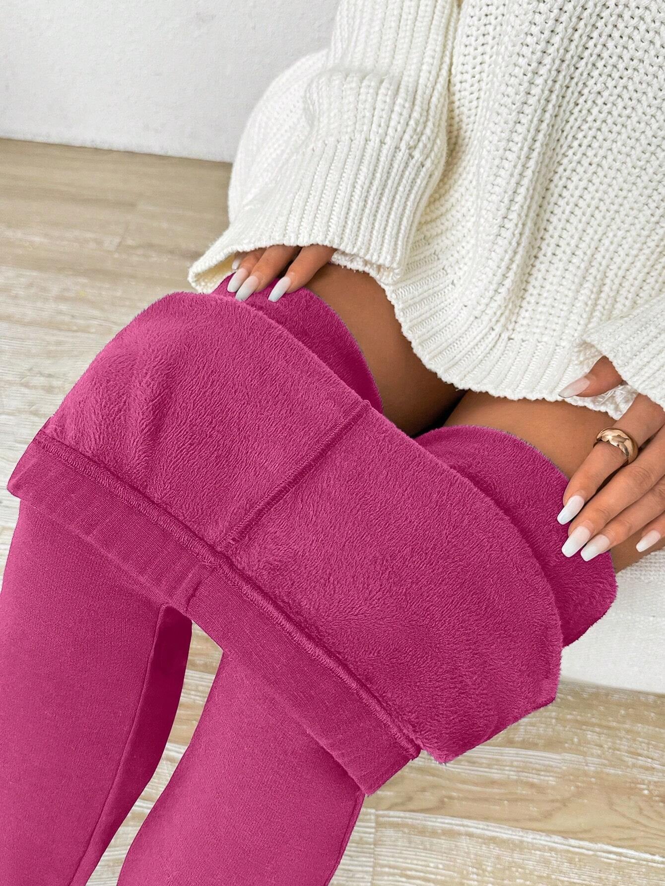 SHEIN Chicease Knot Front Thermal Lined Leggings