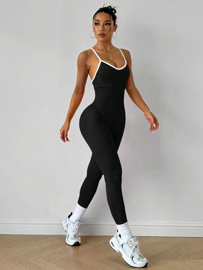 Slayoga Women'S Ribbed Yoga Jumpsuit Pants