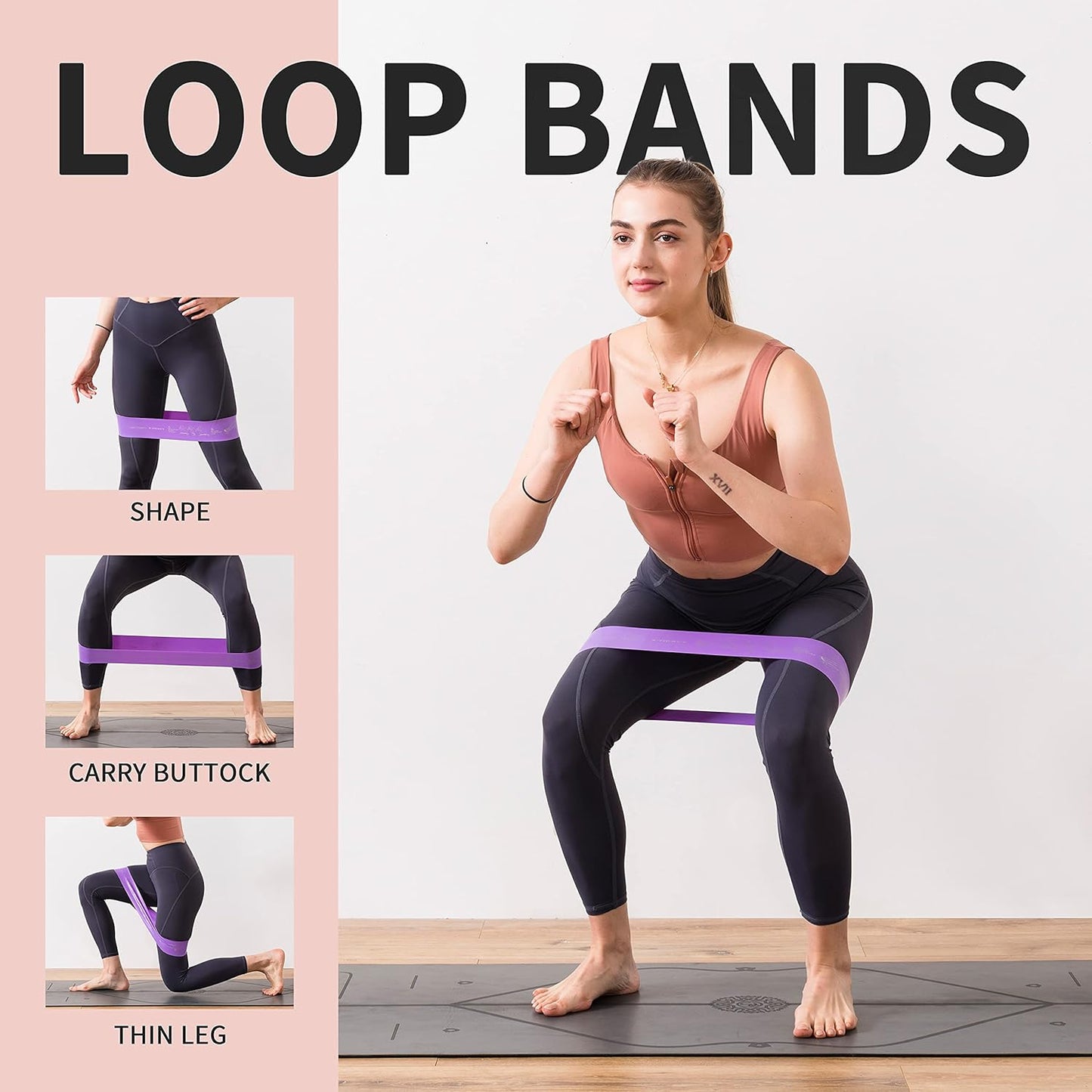 Resistance Bands,Resistance Bands for Women,Arm Resistance Bands,Elastic Band Arm,Elastic Exercise Bands for Home Workout,Strength Training,Physical Therapy (Loop Band Sets)