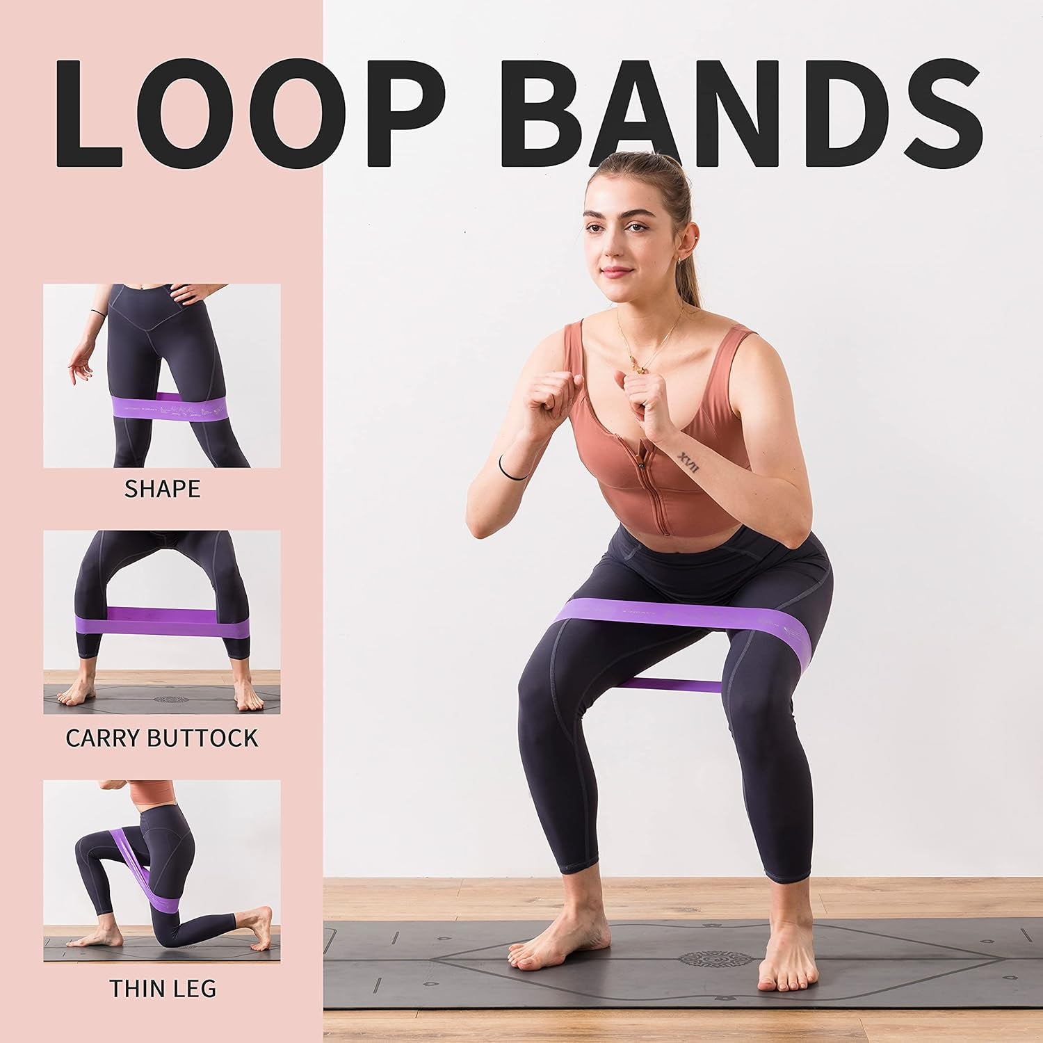 Resistance Bands,Resistance Bands for Women,Arm Resistance Bands,Elastic Band Arm,Elastic Exercise Bands for Home Workout,Strength Training,Physical Therapy (Loop Band Sets)