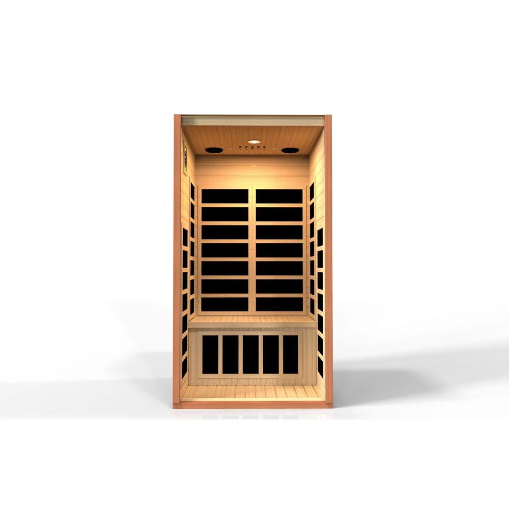 Dynamic Avila Elite 1-2-Person Ultra Low EMF (Under 3MG) FAR Infrared Sauna (Canadian Hemlock)