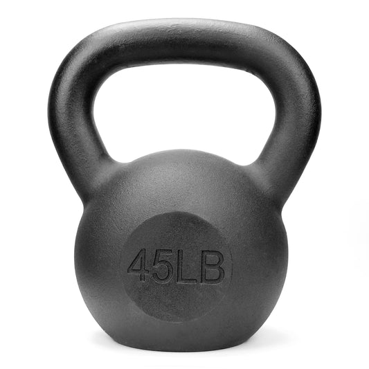 Powder Coated Cast Iron Kettlebell for Strength Training, 45 LB