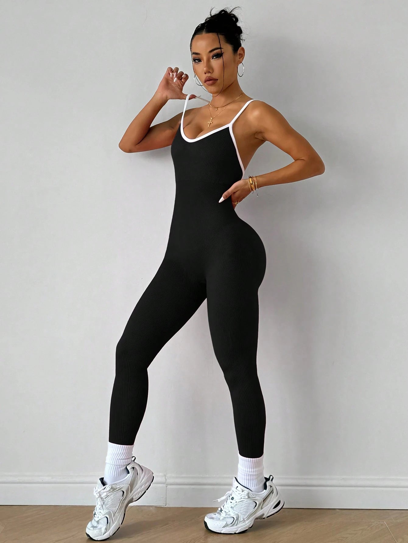 Slayoga Women'S Ribbed Yoga Jumpsuit Pants
