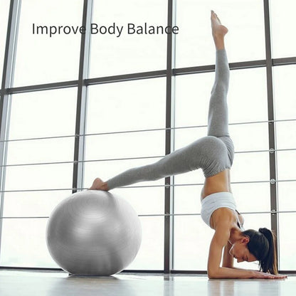 Cardio Drumming Equipment Set, Fitness Balance Ball with Pump & 3.2Oz Sticks, Aerobic Exercise Ball for Workouts, Stability, Pilates, Yoga, Pregnancy Gymnastics