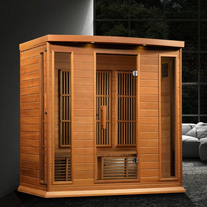 Maxxus 4 - Person Bluetooth Compatible FAR Infrared Sauna in Hemlock