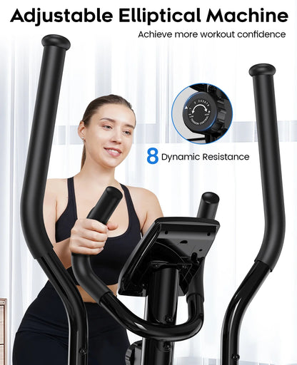 Magnetic Elliptical Exercise Machine, Elliptical Trainer Fitness Equipment for Home Gym Cardio Workout 250Lb