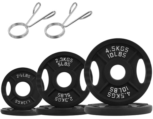 Classic Cast Iron Weight Plates for Strength Training, 2-Inch, 35-Pound, Set