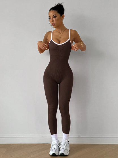 Slayoga Women'S Ribbed Yoga Jumpsuit Pants