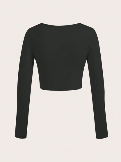 SHEIN Ezwear Multi-Pack Women Versatile Casual Simple Long Sleeve T-Shirt Valentine Day