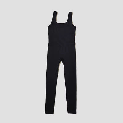 Women'S Tracksuit Yoga Set Seamless Jumpsuits Ribbed One Piece Fitness Rompers Sleeveless Sportswear Gym Set Workout Clothes