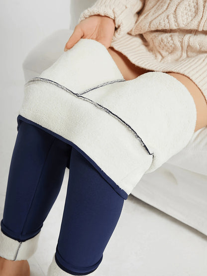Women'S Winter Thermal Leggings with Cashmere, Thick Fleece Lined Pocket Patched, High Waist Tummy Control Pants Colanti