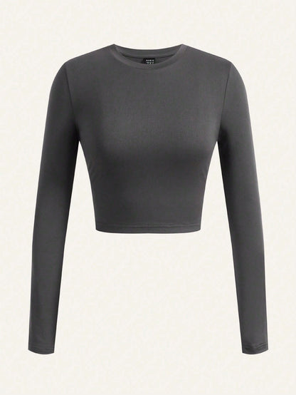 SHEIN Ezwear Multi-Pack Women Versatile Casual Simple Long Sleeve T-Shirt Valentine Day