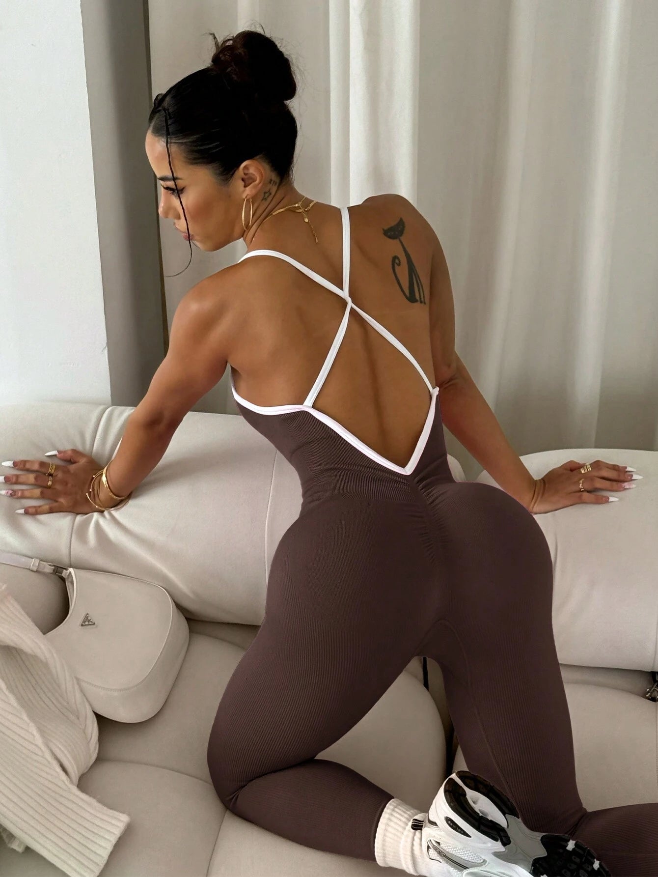 Slayoga Women'S Ribbed Yoga Jumpsuit Pants