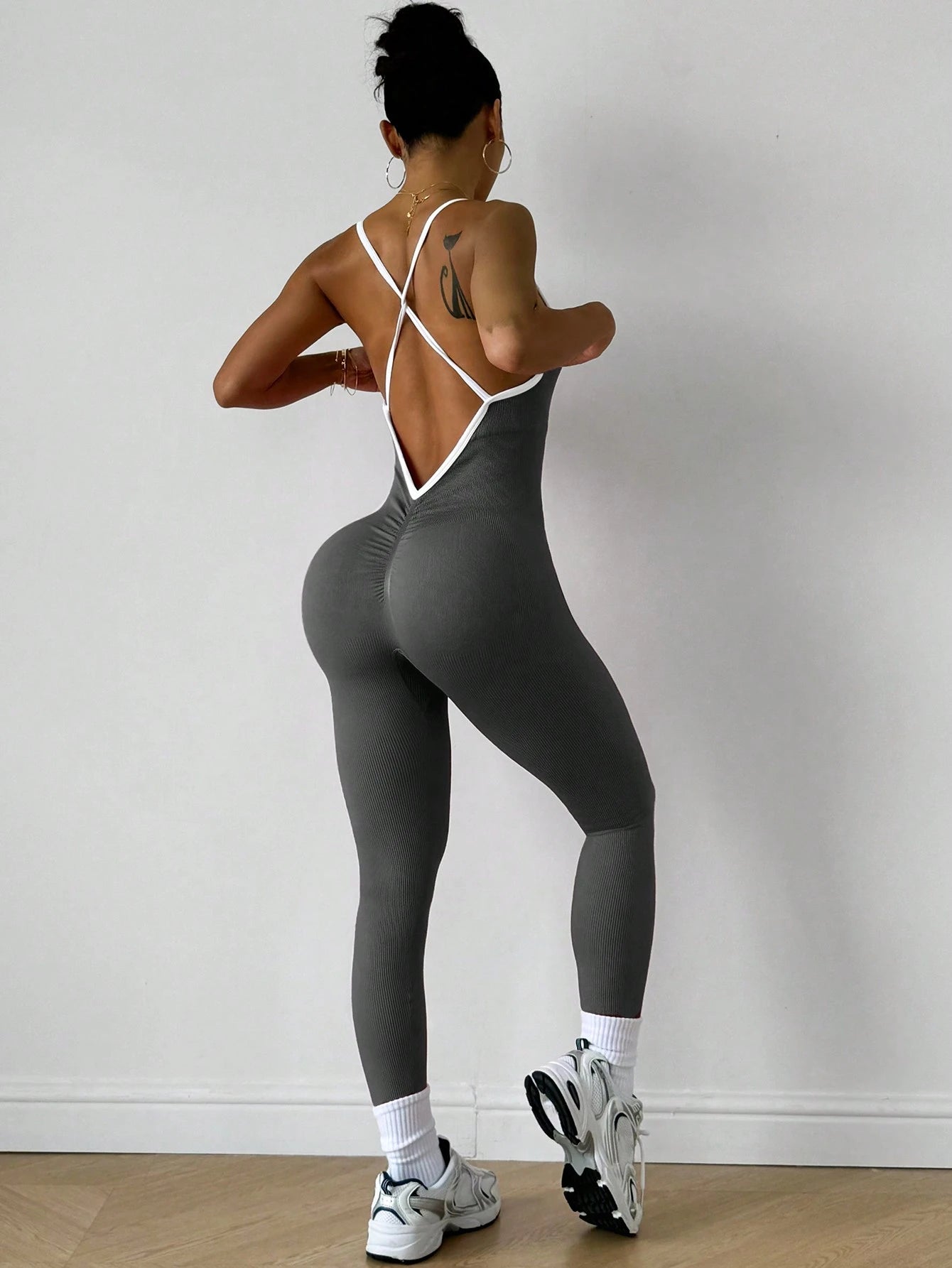 Slayoga Women'S Ribbed Yoga Jumpsuit Pants